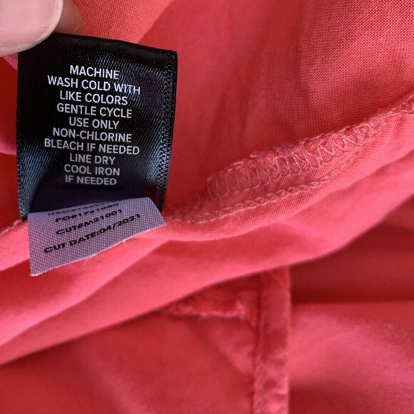 Torrid Midi Challis Tie-Front Skater Dress Size 3 3XL Pink Coral Short Sleeve - Picture 11 of 13